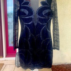 Black lace and sequin Express dress size 6
